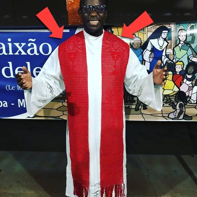 Estola feita para o padre Edson Carlos Braz