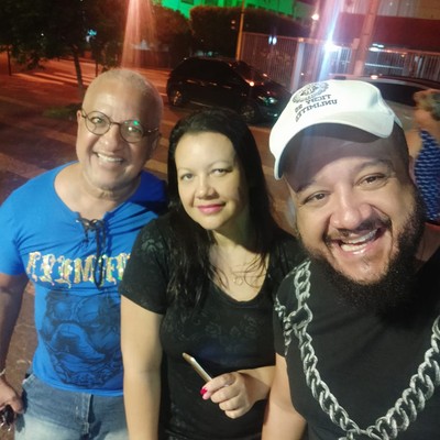 Caio Costa e sua irmã Karla Costa e seu pai Badyynho
